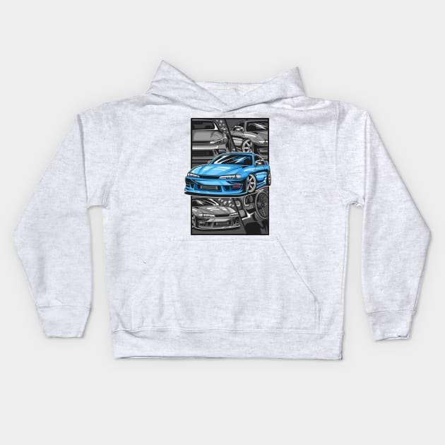 S14 jdm combo Kids Hoodie by RYZWORK